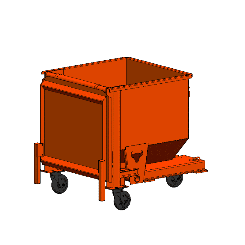 1/2 Yard Hopper with Caster Kit