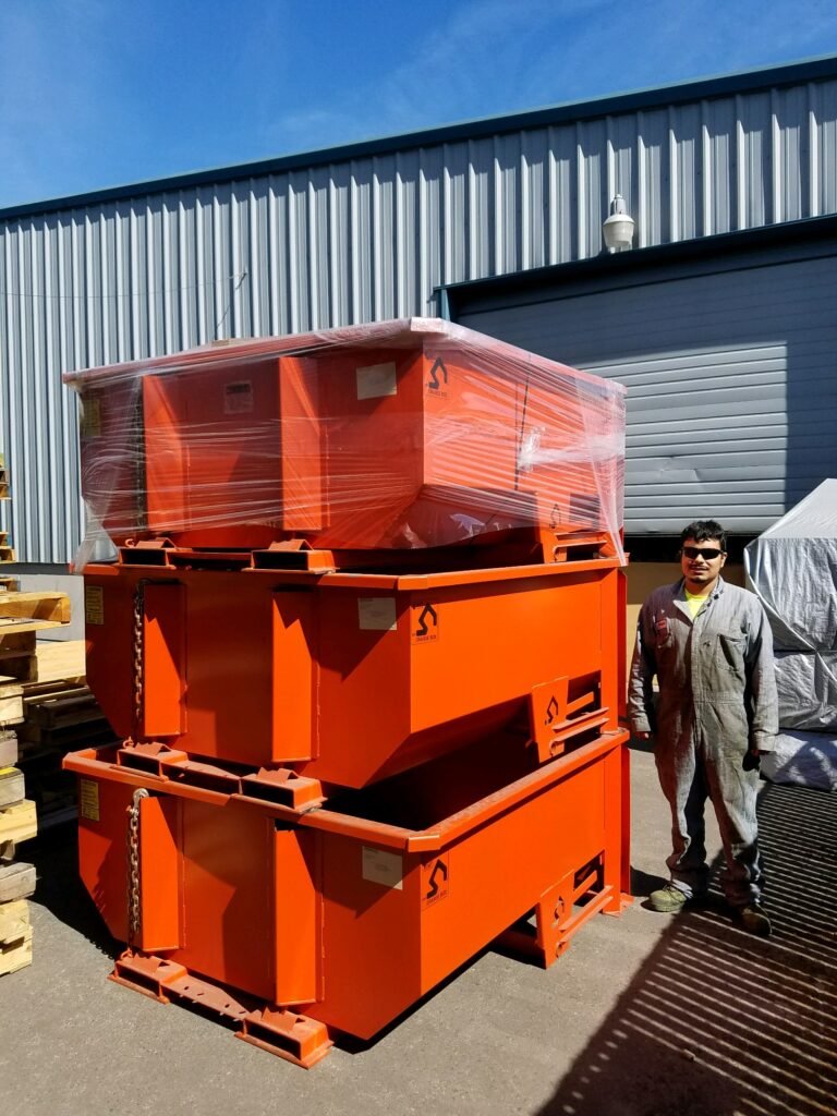 OxBox Hopper for Manufacturing: Self Dumping Hopper for Metal Scrap