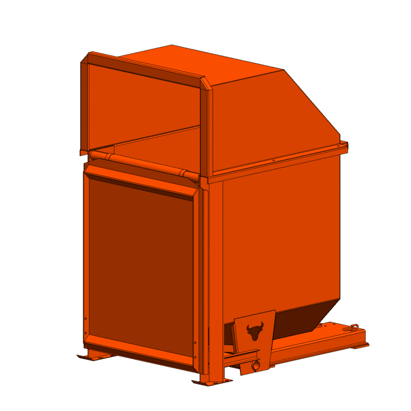 1 Yard Hopper with Hood