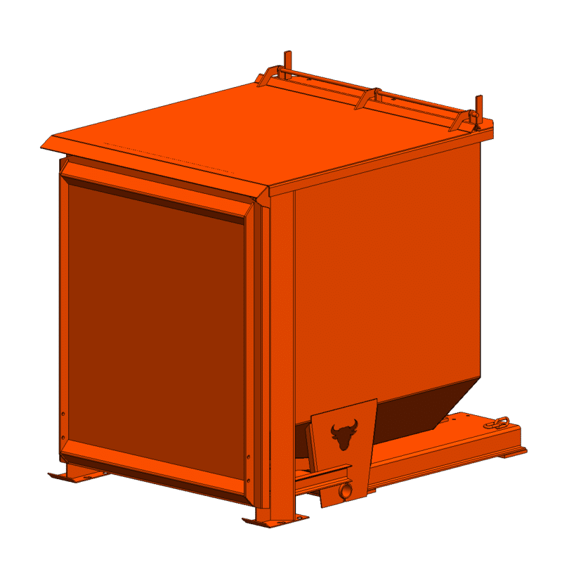1 Yard Hopper with Lid