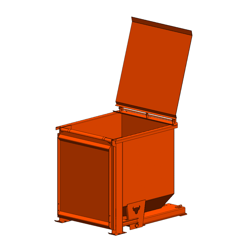1 Yard Hopper with Lid