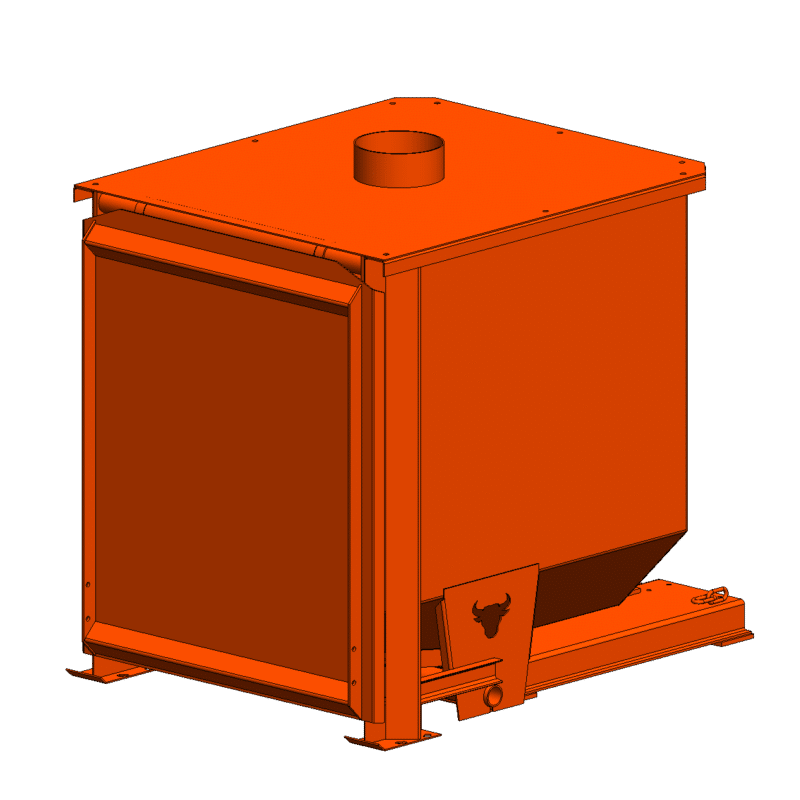 1 Yard Hopper with Duct Top