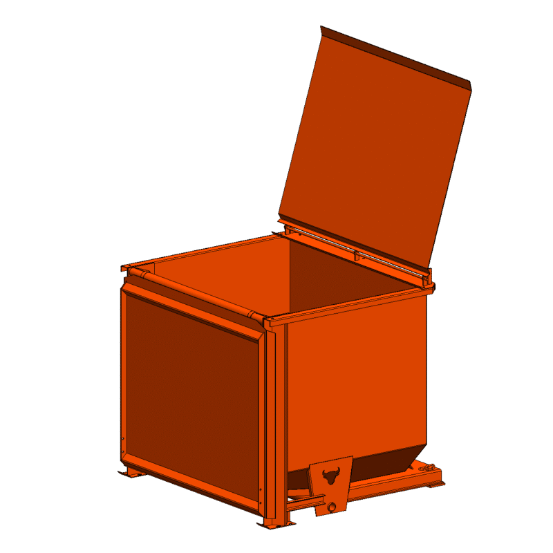 2 Yard Hopper with Lid