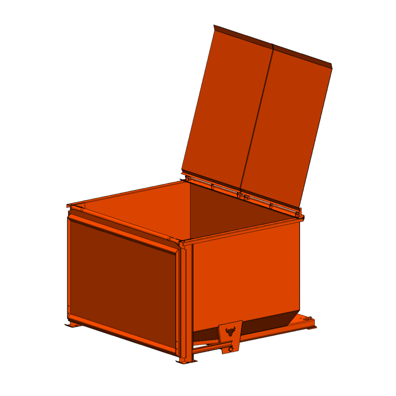 4 Yard Hopper with Lid