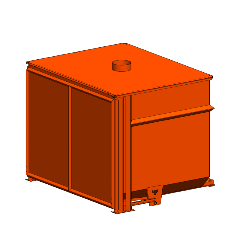 10 Yard Hopper with Fixed Duct Top